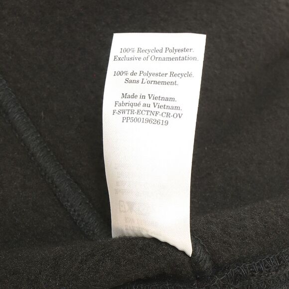 EVERLANE The ReNew Fleece Oversized Crew M Black Sherpa Pullover Long Sleeve B83 - Picture 6 of 6